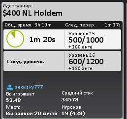 20место 3.48$ мтт $400 NL Holdem tournament.jpg